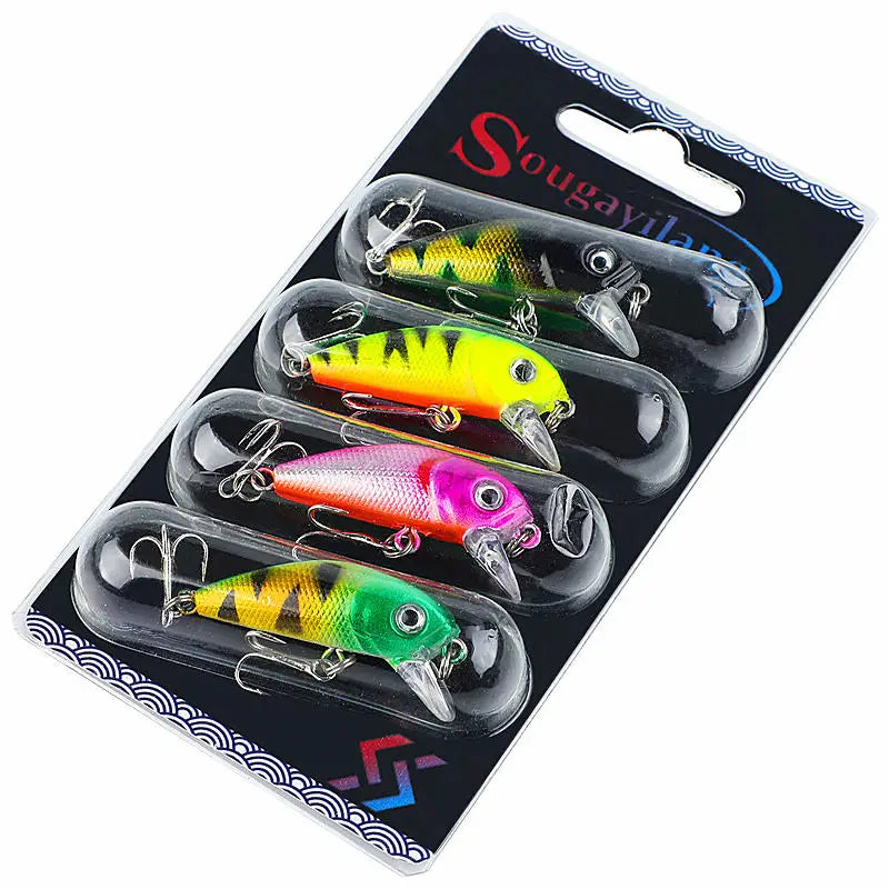 Sougayilang Sea & Carp Wobbler Set 4pcs — Hard Bait Fishing Lures