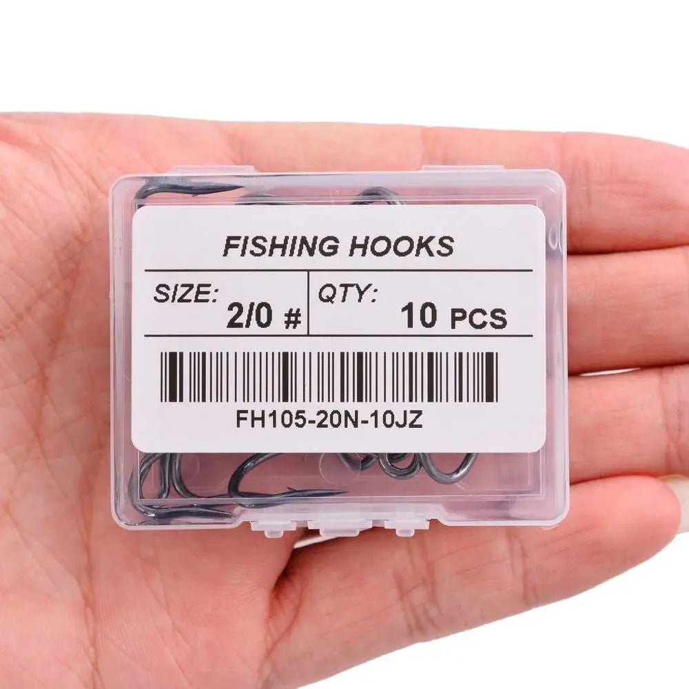 Weedless Double Frog Hook 10pcs — Bass & Pike Soft Lure Hook