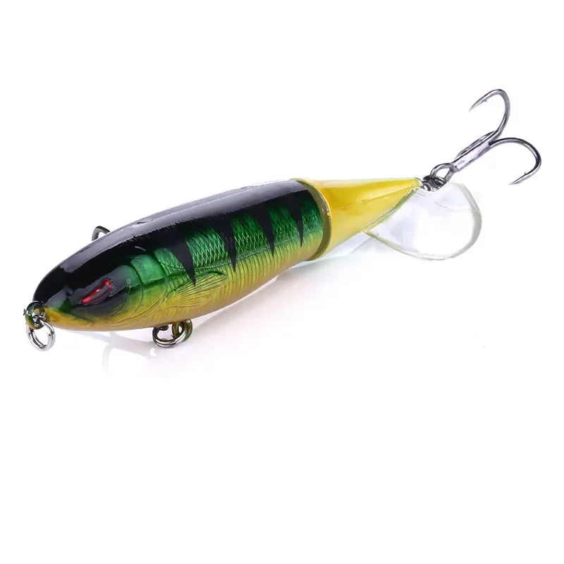 Topwater Pencil Popper Lure 10–14cm — Rotating Tail Hard Bait