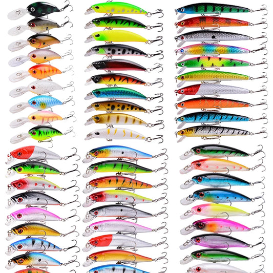 Mixed Crankbait & Minnow Lure Set — Wobble Swim Baits for Bass & Pike (3/5/8pcs)