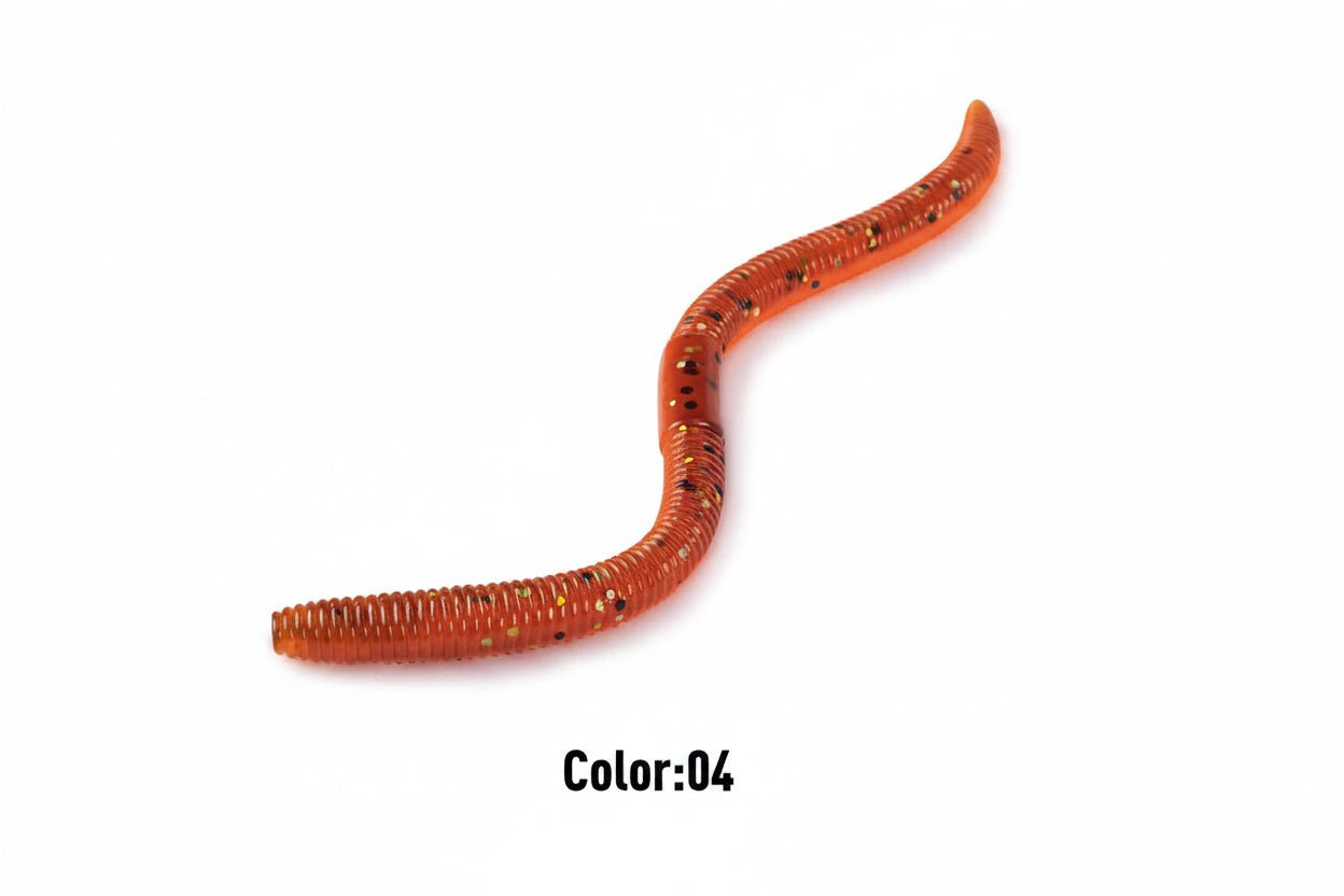 Earthworm Soft Lure 15pcs — 96mm/120mm Flatfish & Bass Bait