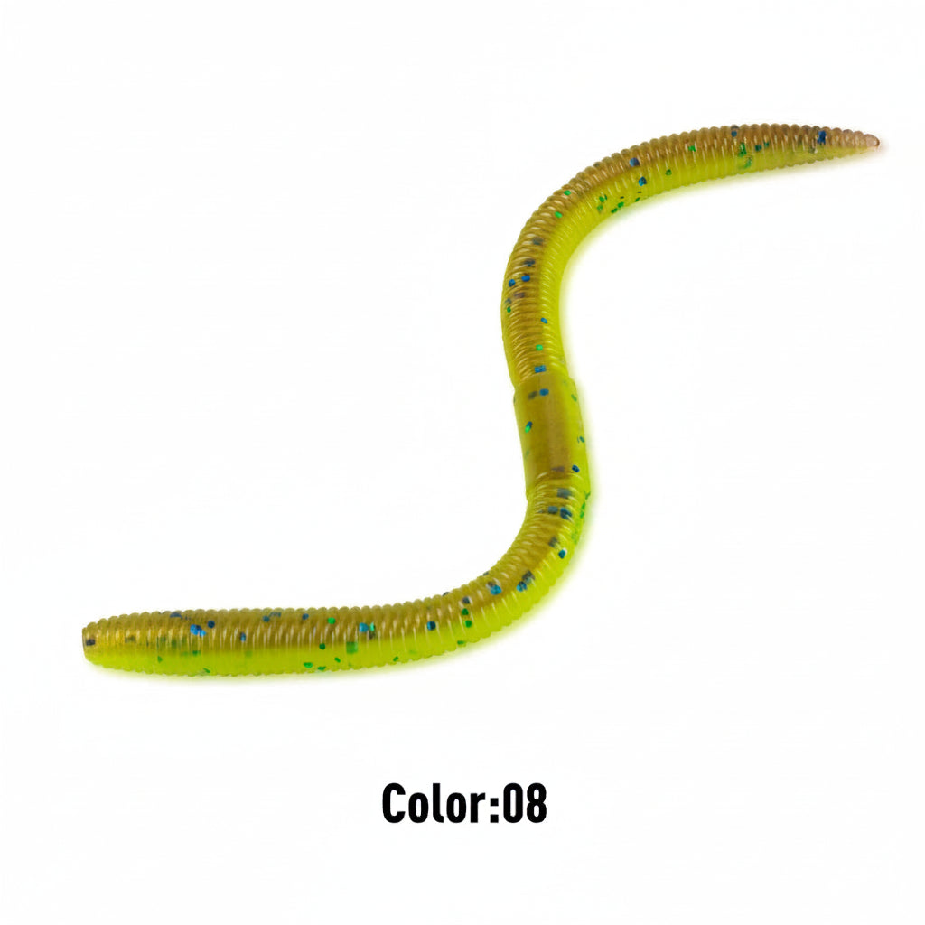 Earthworm Soft Lure 15pcs — 96mm/120mm Flatfish & Bass Bait