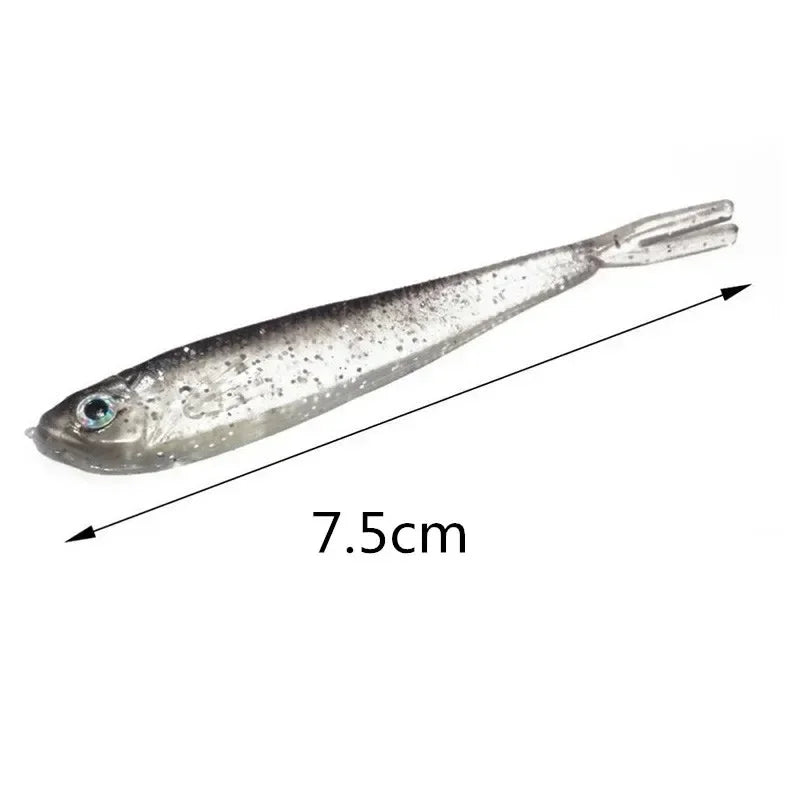 Fork Tail Swimbait — Soft Silicone Fishing Lure with Hook Option