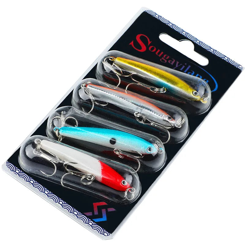 Sougayilang Sea & Carp Wobbler Set 4pcs — Hard Bait Fishing Lures