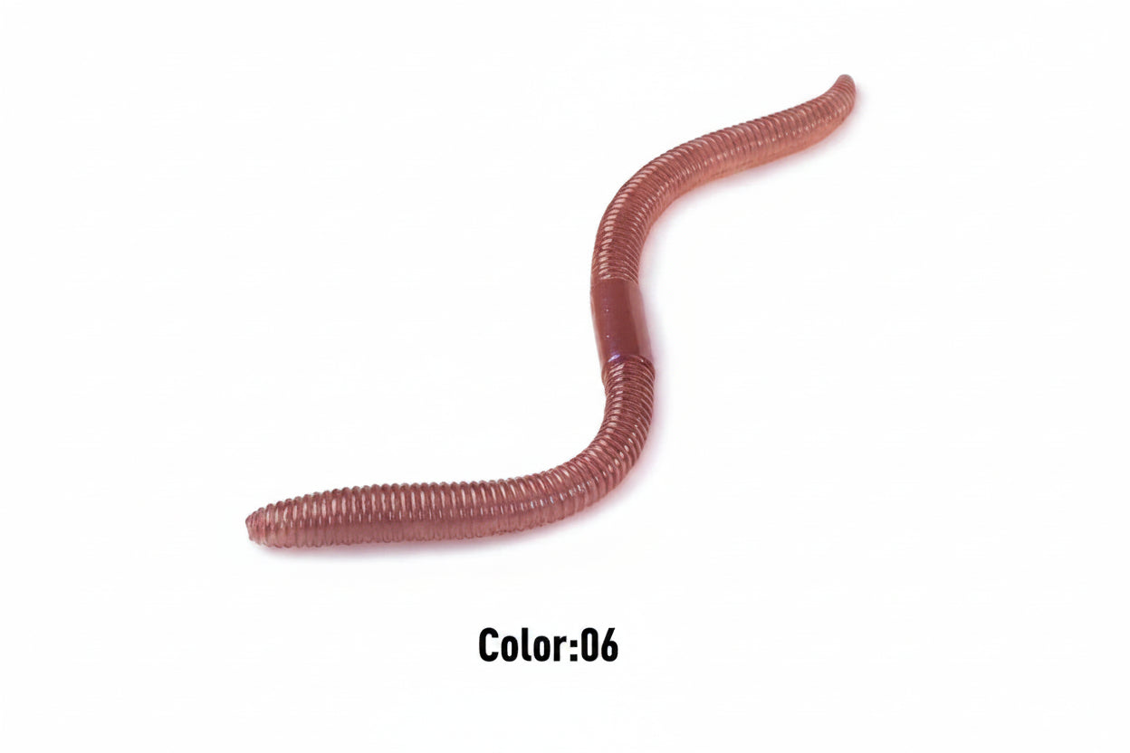 Earthworm Soft Lure 15pcs — 96mm/120mm Flatfish & Bass Bait