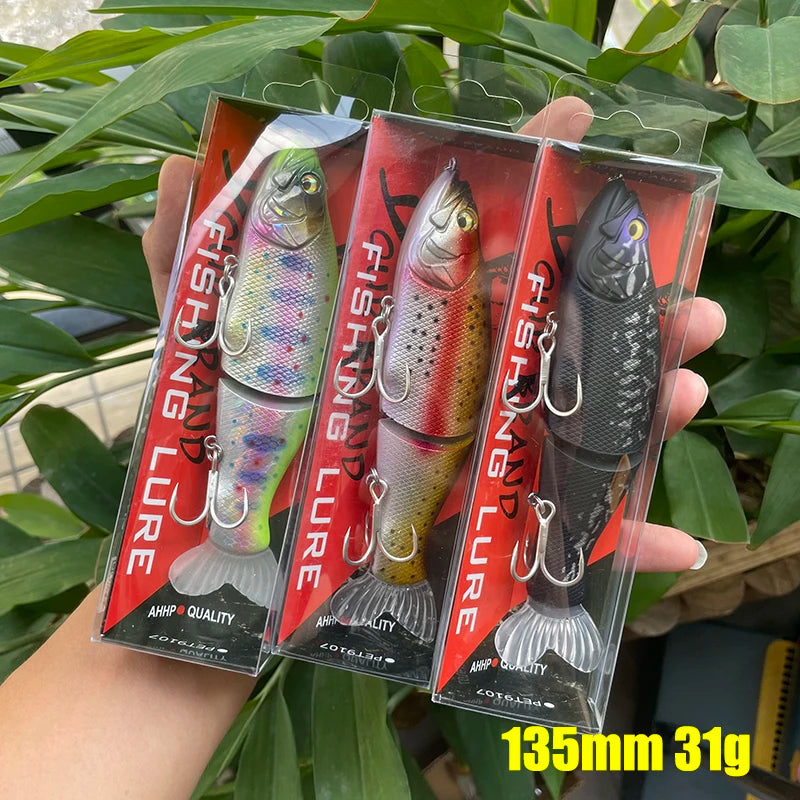 135mm Multi-Joint Slow-Sinking Swimbait — Bass & Pike Fishing Lure