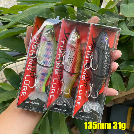 135mm Multi-Joint Slow-Sinking Swimbait — Bass & Pike Fishing Lure