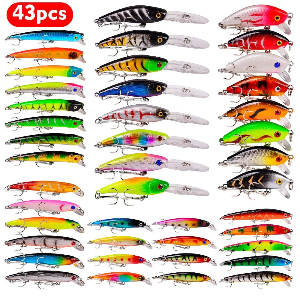 Mini Minnow Floating Crankbait Set — Bionic Wobbler Lures for Bass & Pike
