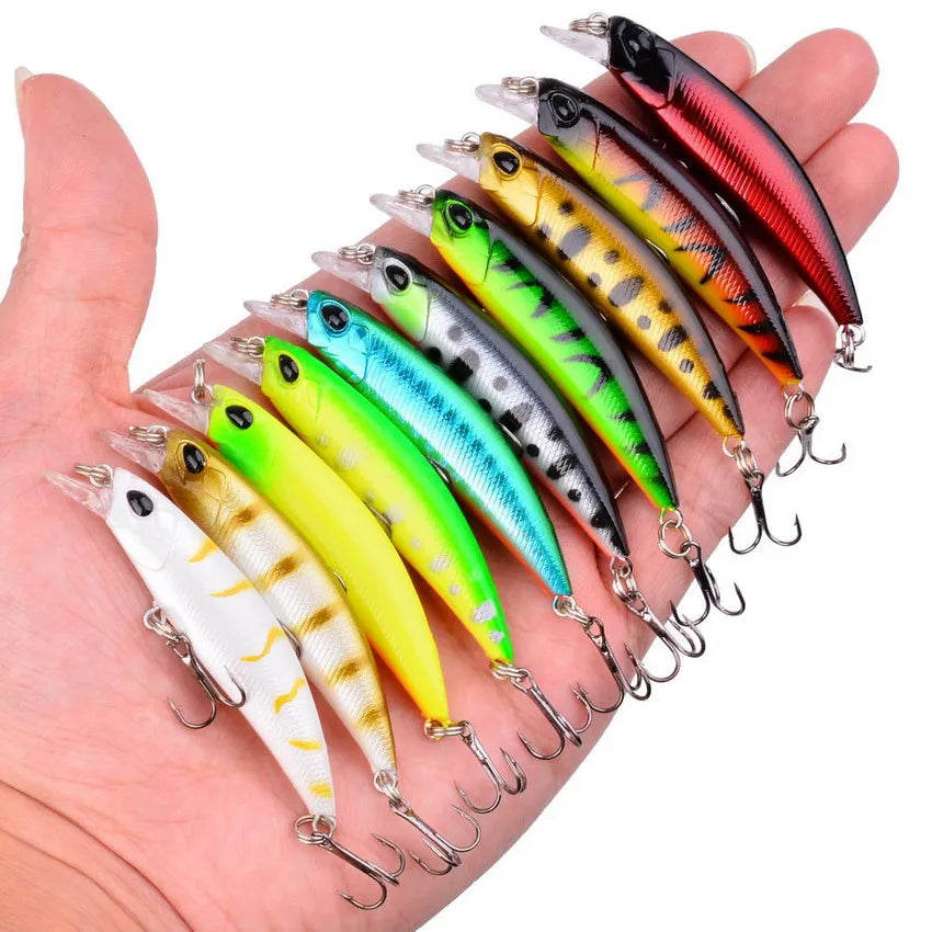 Mixed Crankbait & Minnow Lure Set — Wobble Swim Baits for Bass & Pike (3/5/8pcs)