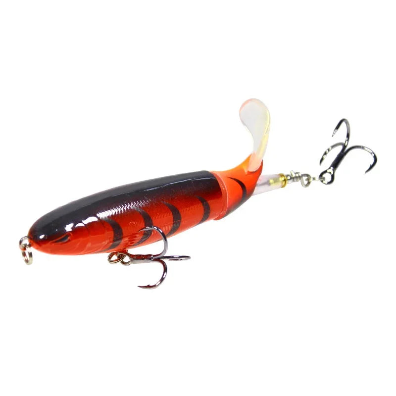 Topwater Pencil Popper Lure 10–14cm — Rotating Tail Hard Bait