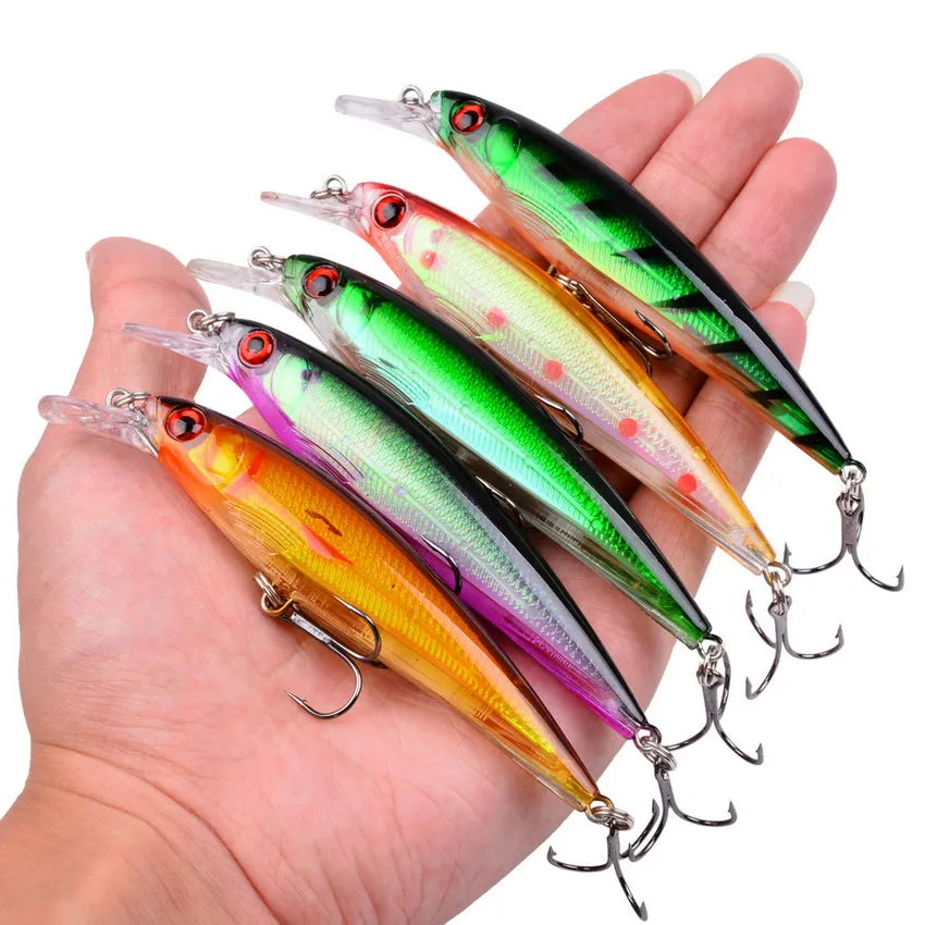 Mixed Crankbait & Minnow Lure Set — Wobble Swim Baits for Bass & Pike (3/5/8pcs)