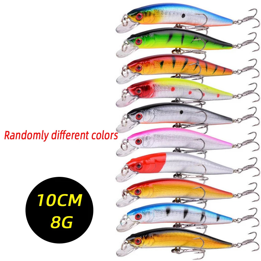 Mixed Crankbait & Minnow Lure Set — Wobble Swim Baits for Bass & Pike (3/5/8pcs)