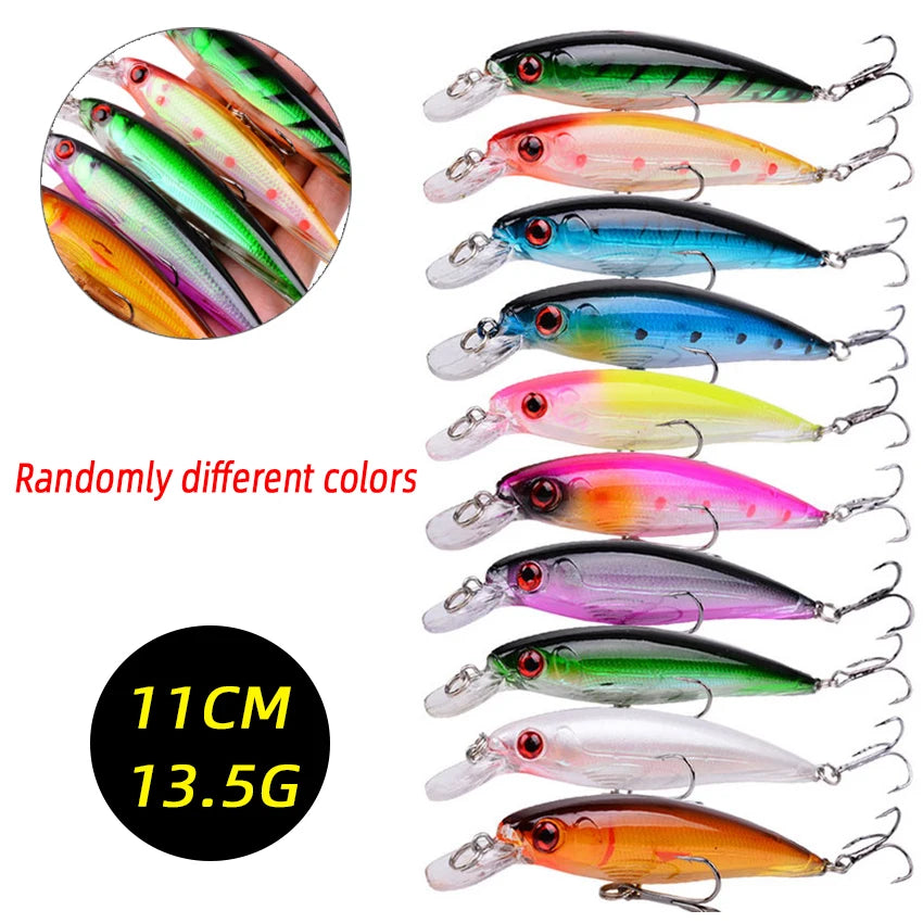 Mixed Crankbait & Minnow Lure Set — Wobble Swim Baits for Bass & Pike (3/5/8pcs)