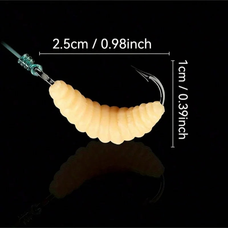 Rubber Maggot Bait Set — Versatile Soft Lures for Bass, Trout & Crappie