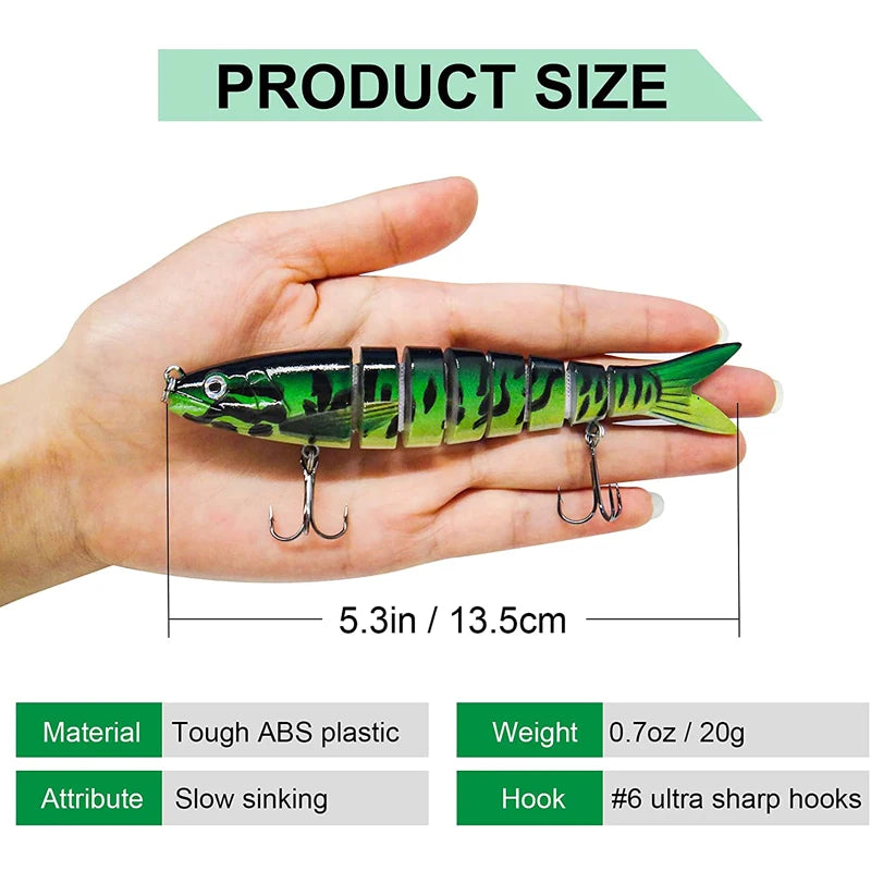 Multi-Jointed Bionic Crankbait — Freshwater & Saltwater Fishing Lure