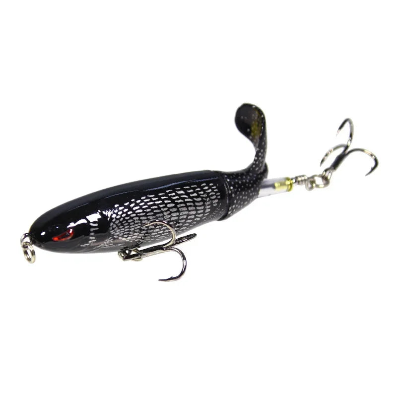 Topwater Pencil Popper Lure 10–14cm — Rotating Tail Hard Bait