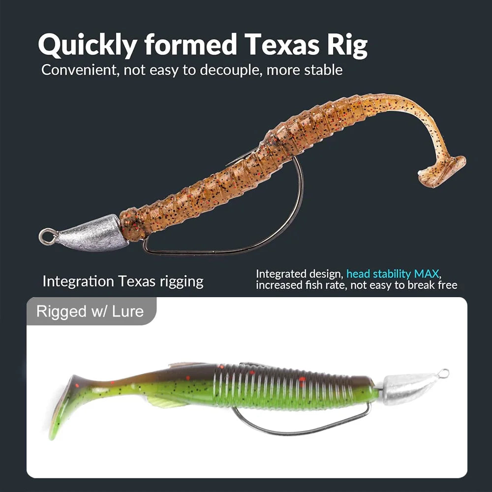 Metal Jig Head 10pcs — 3.5/5/7/10/20g for Soft Lure Texas Rig
