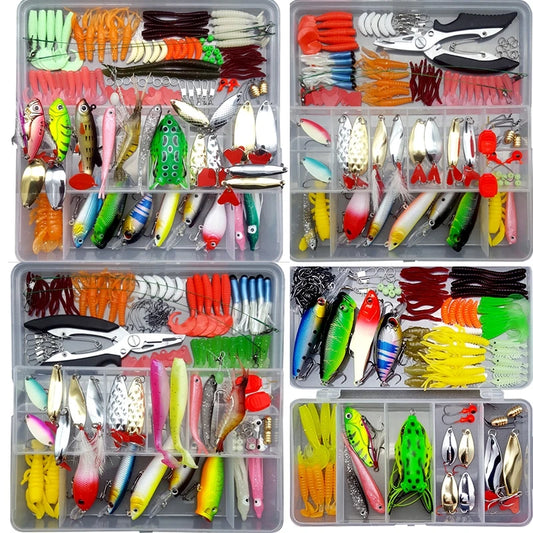 320-Piece Fishing Lure Kit — Hard & Soft Baits, Jigs, Spoons & Tackle Box