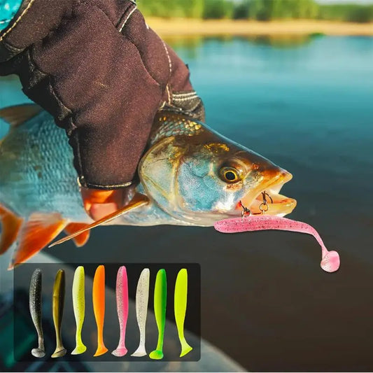 Soft Silicone Fishing Lure Kit — Worms, Craws & Jig Heads Set (15–50pcs)