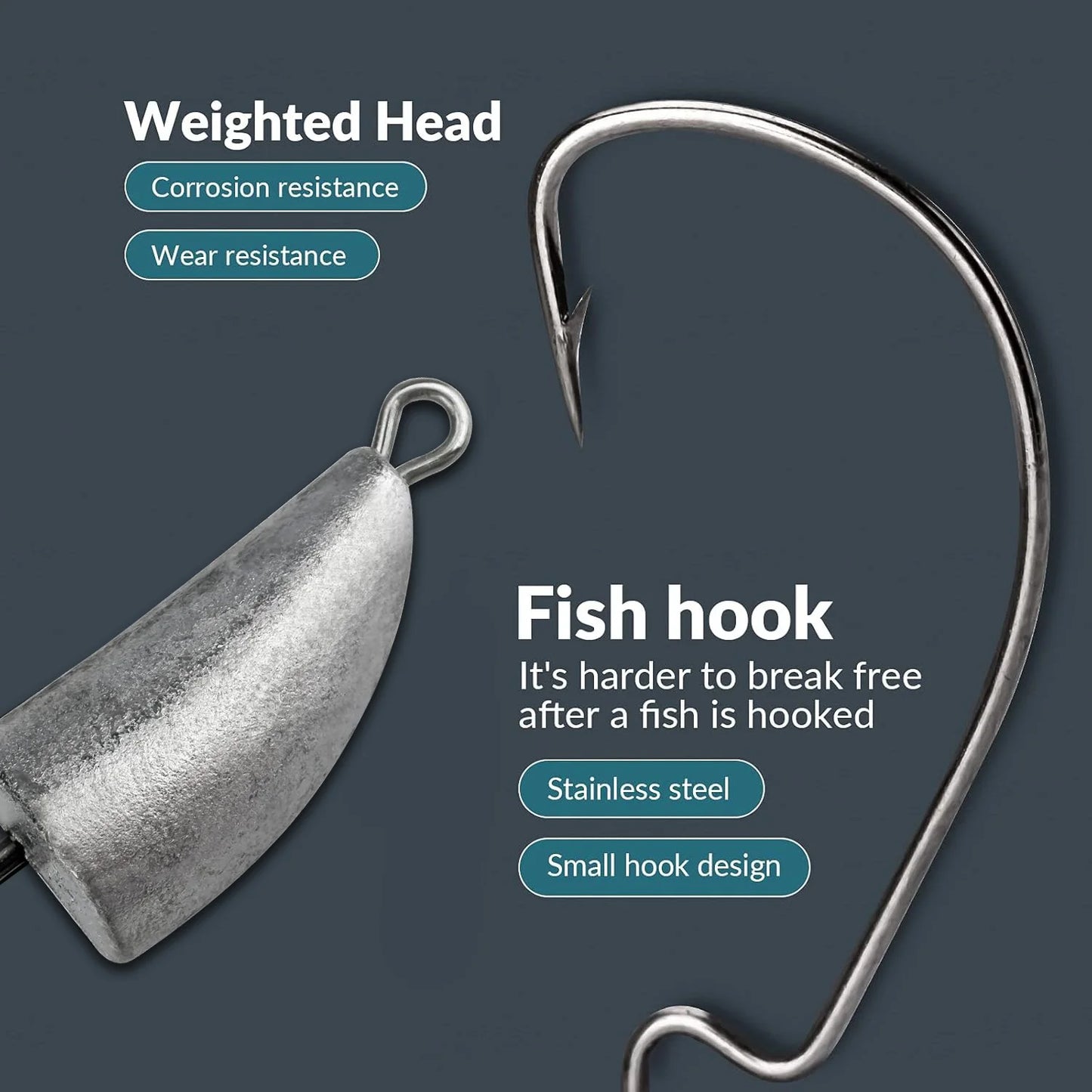 Metal Jig Head 10pcs — 3.5/5/7/10/20g for Soft Lure Texas Rig