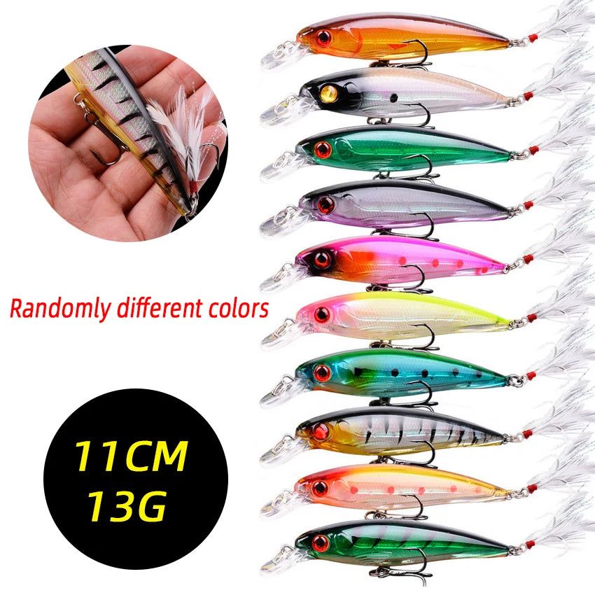 Mixed Crankbait & Minnow Lure Set — Wobble Swim Baits for Bass & Pike (3/5/8pcs)
