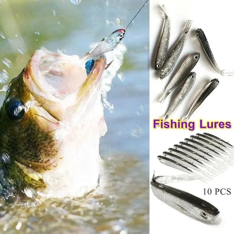 Fork Tail Swimbait — Soft Silicone Fishing Lure with Hook Option