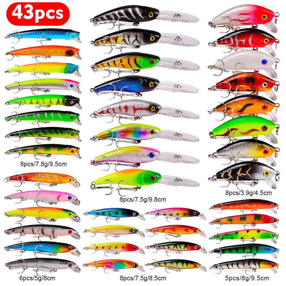 Mini Minnow Floating Crankbait Set — Bionic Wobbler Lures for Bass & Pike