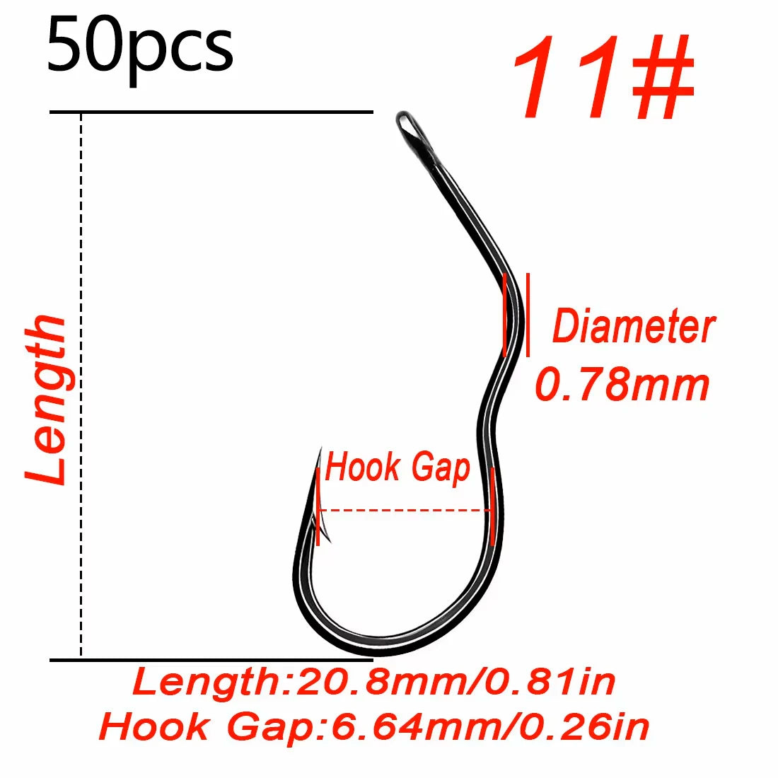 Auto Flip Fishing Hook 50pcs — High Carbon Steel Sharp Barbed Hooks