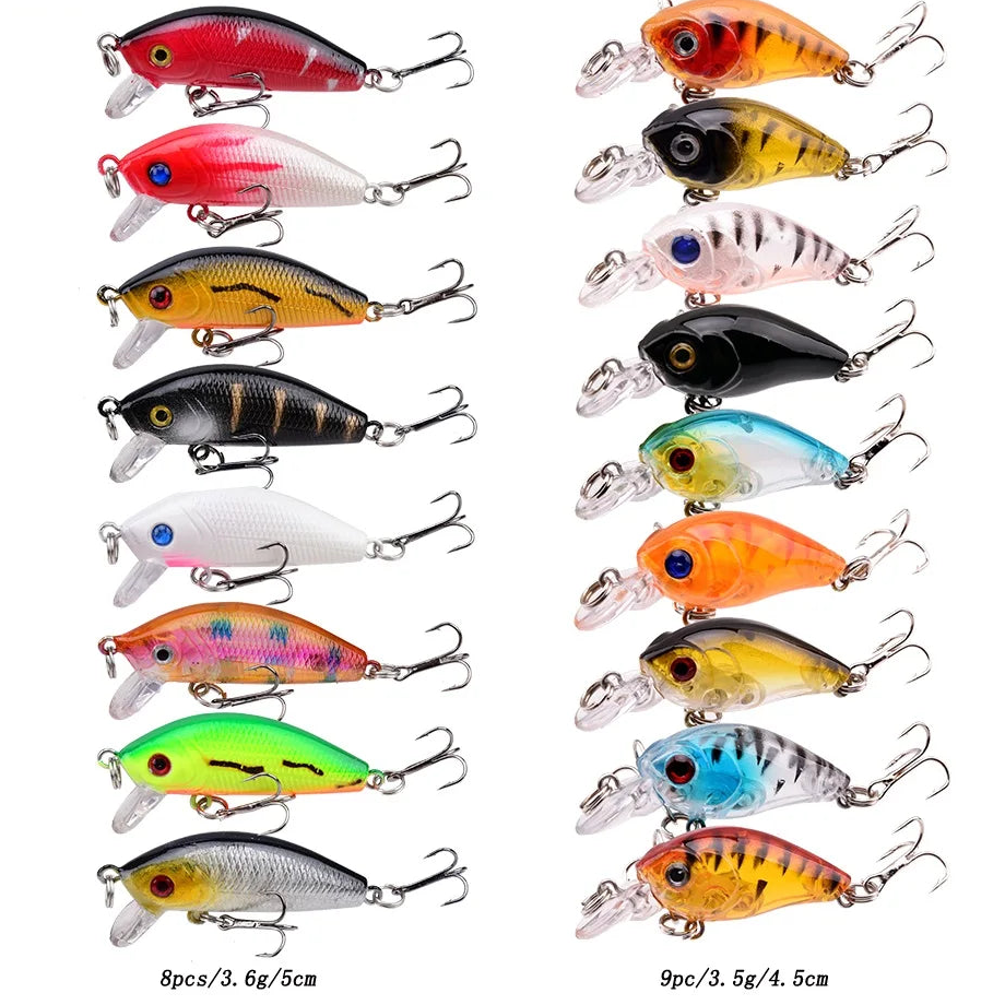 Mini Minnow Floating Crankbait Set — Bionic Wobbler Lures for Bass & Pike