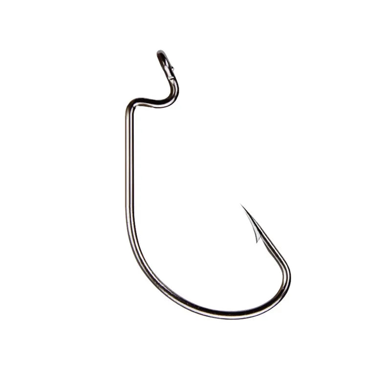 Fishing Hook Set 50pcs — High Carbon Steel Wide Gap Offset Hooks