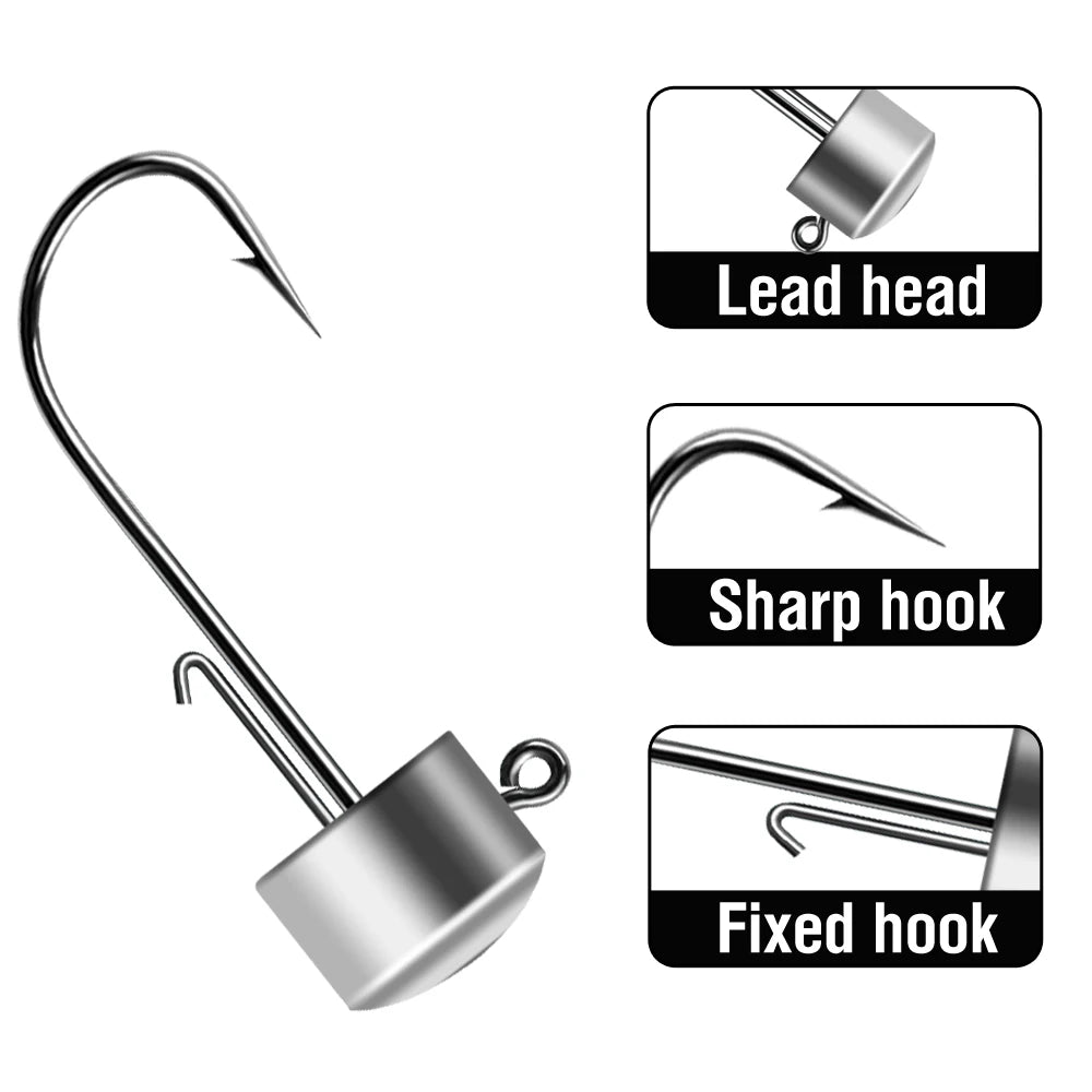 Ned Rig Jig Head 20pcs — 2.5/5/7/14g Mushroom Head for Soft Lures