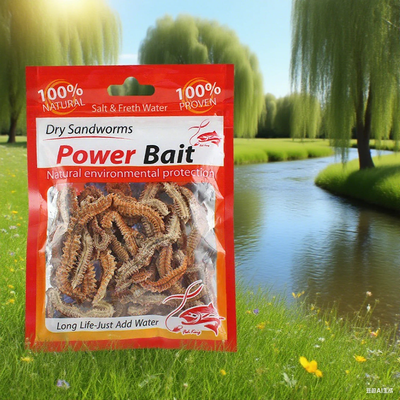 Dry Sandworm Lure — Natural Carp & Sea Fishing Bait