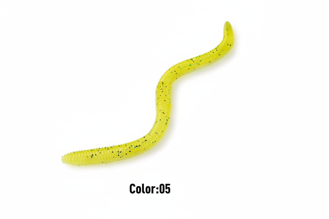 Earthworm Soft Lure 15pcs — 96mm/120mm Flatfish & Bass Bait