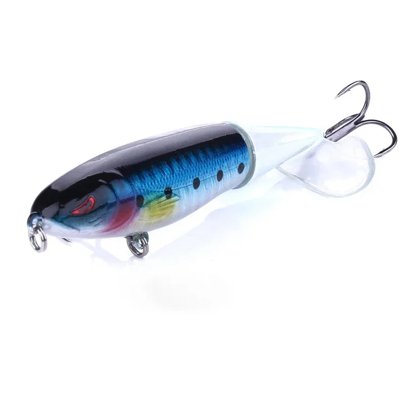 Topwater Pencil Popper Lure 10–14cm — Rotating Tail Hard Bait